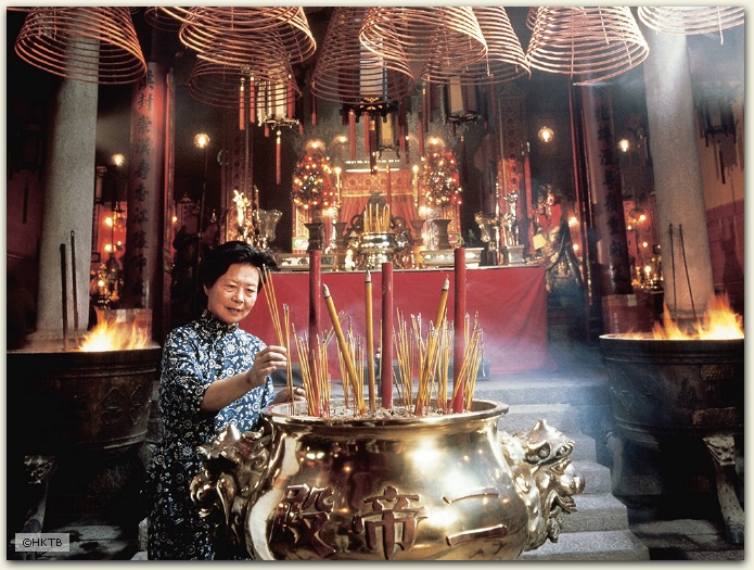 Temple with Incense, Hong Kong